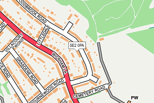 SE2 0PA map - OS OpenMap – Local (Ordnance Survey)