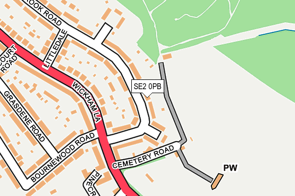 SE2 0PB map - OS OpenMap – Local (Ordnance Survey)