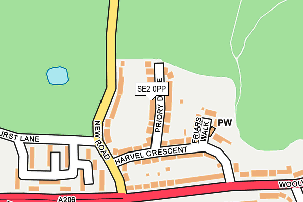 SE2 0PP map - OS OpenMap – Local (Ordnance Survey)