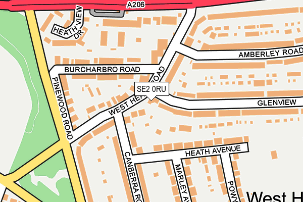 SE2 0RU map - OS OpenMap – Local (Ordnance Survey)