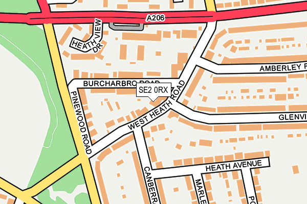 SE2 0RX map - OS OpenMap – Local (Ordnance Survey)