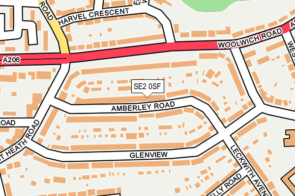 SE2 0SF map - OS OpenMap – Local (Ordnance Survey)