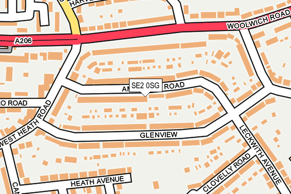 SE2 0SG map - OS OpenMap – Local (Ordnance Survey)
