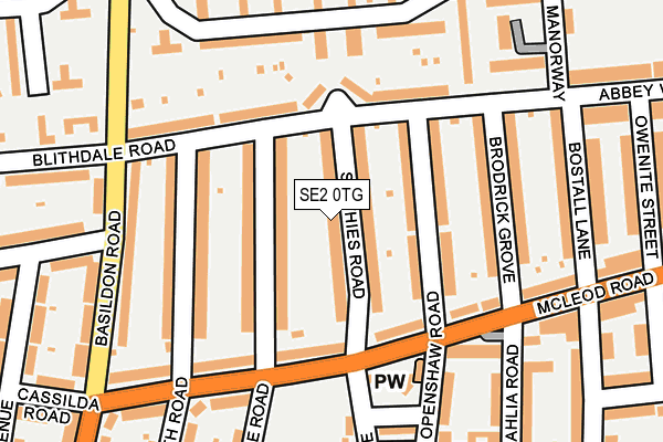 SE2 0TG map - OS OpenMap – Local (Ordnance Survey)