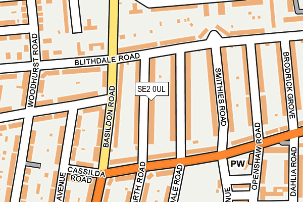 SE2 0UL map - OS OpenMap – Local (Ordnance Survey)