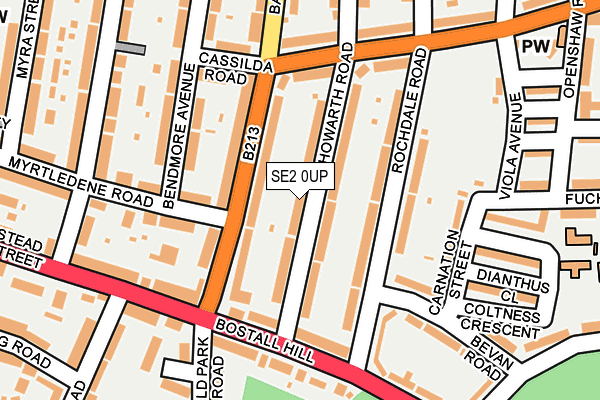 SE2 0UP map - OS OpenMap – Local (Ordnance Survey)