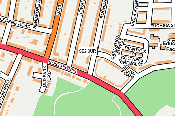 SE2 0UR map - OS OpenMap – Local (Ordnance Survey)