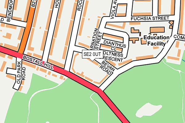 SE2 0UT map - OS OpenMap – Local (Ordnance Survey)