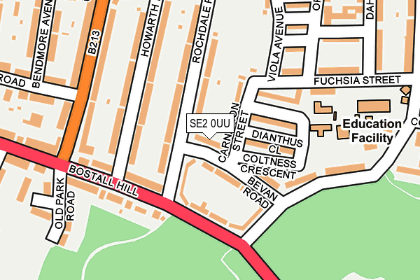 SE2 0UU map - OS OpenMap – Local (Ordnance Survey)