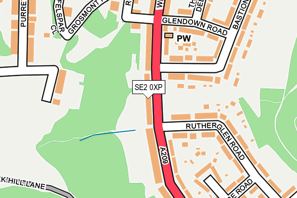 SE2 0XP map - OS OpenMap – Local (Ordnance Survey)