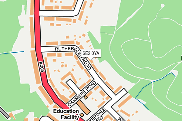 SE2 0YA map - OS OpenMap – Local (Ordnance Survey)