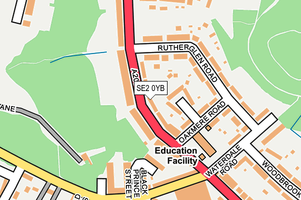SE2 0YB map - OS OpenMap – Local (Ordnance Survey)