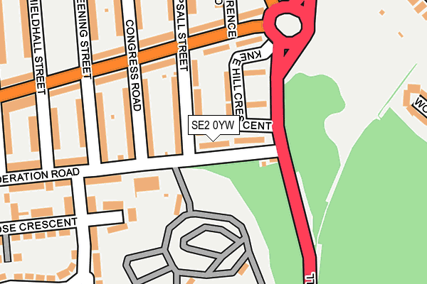 SE2 0YW map - OS OpenMap – Local (Ordnance Survey)