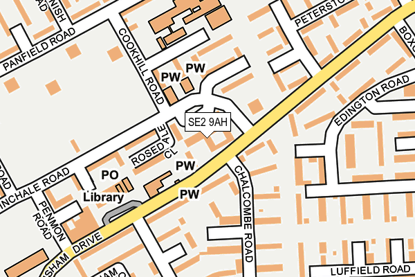 SE2 9AH map - OS OpenMap – Local (Ordnance Survey)