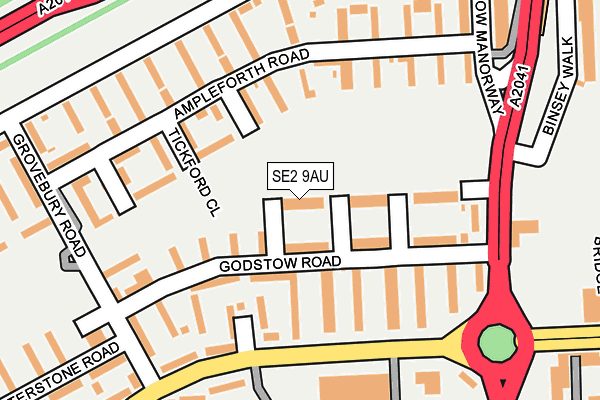 SE2 9AU map - OS OpenMap – Local (Ordnance Survey)