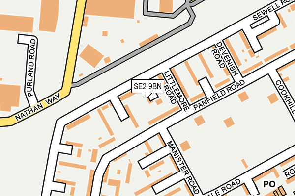 SE2 9BN map - OS OpenMap – Local (Ordnance Survey)