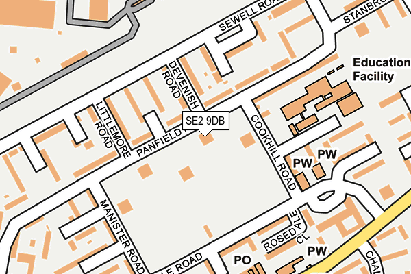 SE2 9DB map - OS OpenMap – Local (Ordnance Survey)