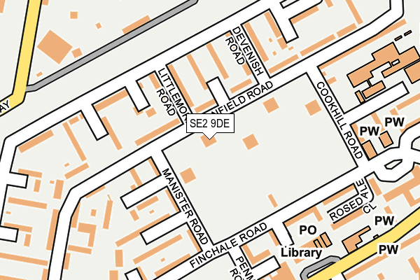 SE2 9DE map - OS OpenMap – Local (Ordnance Survey)