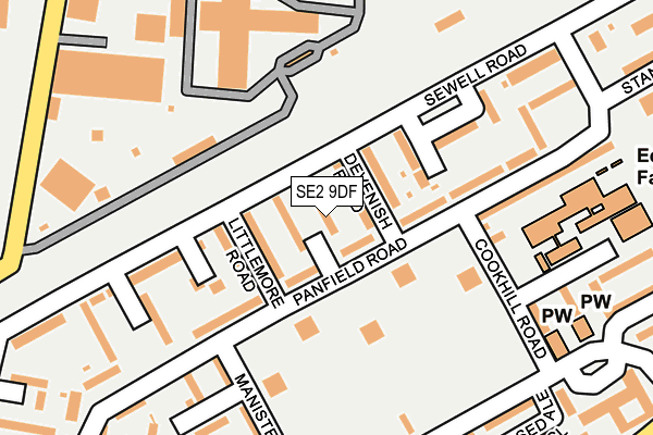 SE2 9DF map - OS OpenMap – Local (Ordnance Survey)