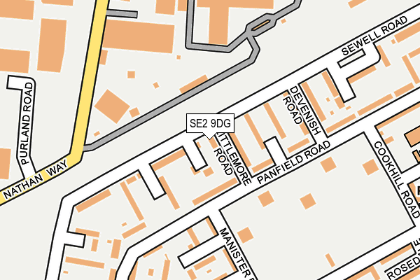 SE2 9DG map - OS OpenMap – Local (Ordnance Survey)