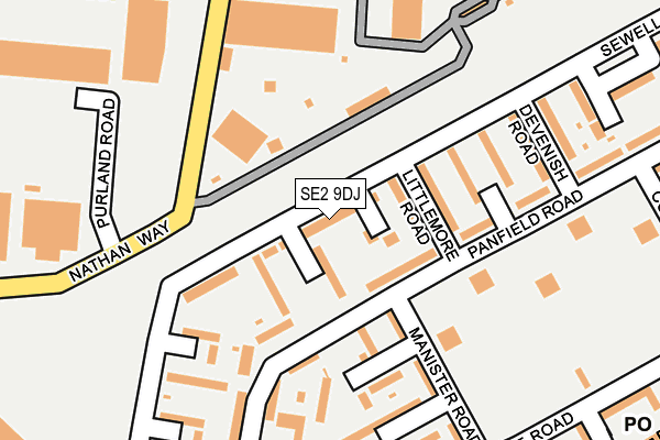 SE2 9DJ map - OS OpenMap – Local (Ordnance Survey)