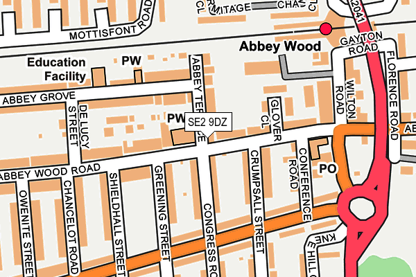 Map of ABBEY CAFE LTD at local scale