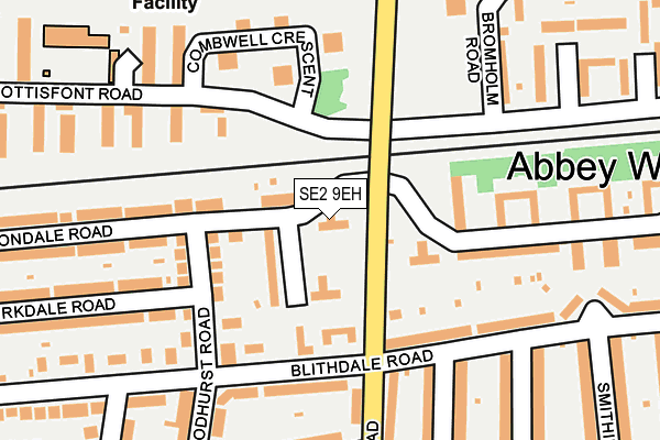 SE2 9EH map - OS OpenMap – Local (Ordnance Survey)