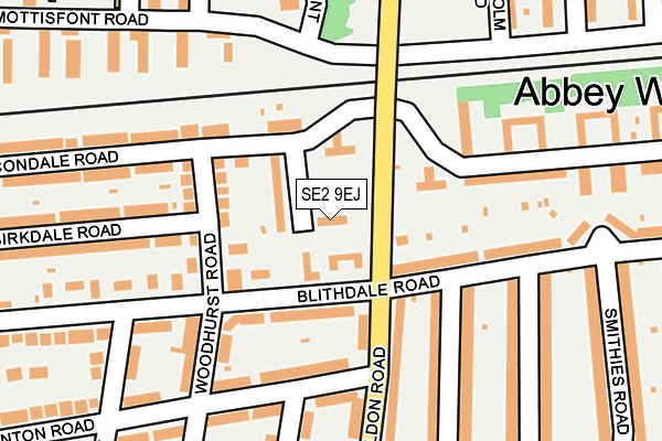 SE2 9EJ map - OS OpenMap – Local (Ordnance Survey)