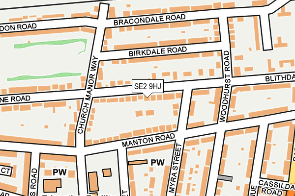 SE2 9HJ map - OS OpenMap – Local (Ordnance Survey)