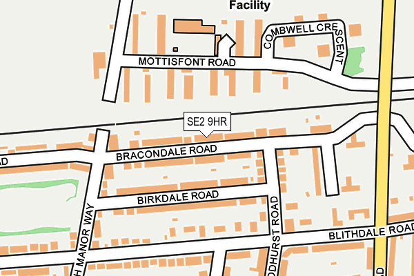 SE2 9HR map - OS OpenMap – Local (Ordnance Survey)