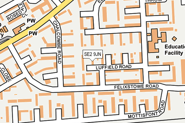 SE2 9JN map - OS OpenMap – Local (Ordnance Survey)