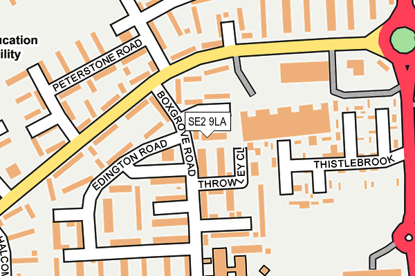 SE2 9LA map - OS OpenMap – Local (Ordnance Survey)