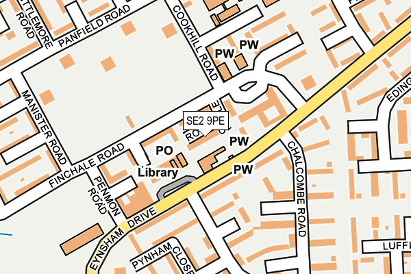 SE2 9PE map - OS OpenMap – Local (Ordnance Survey)