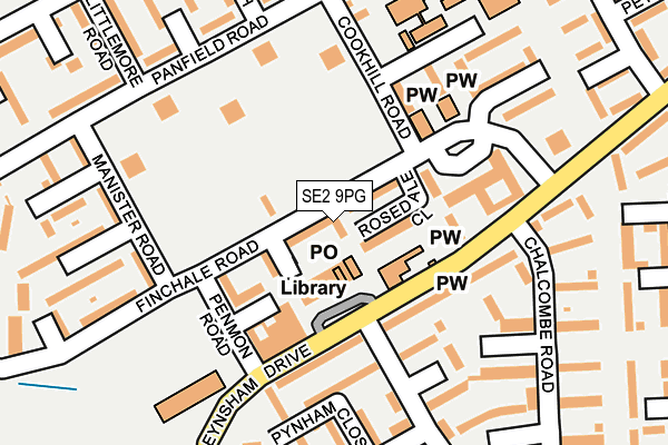 SE2 9PG map - OS OpenMap – Local (Ordnance Survey)