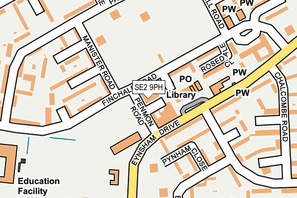 SE2 9PH map - OS OpenMap – Local (Ordnance Survey)