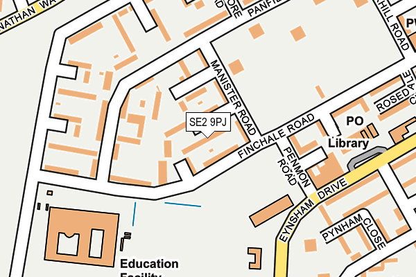 SE2 9PJ map - OS OpenMap – Local (Ordnance Survey)