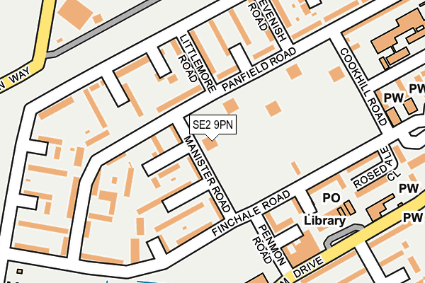 SE2 9PN map - OS OpenMap – Local (Ordnance Survey)