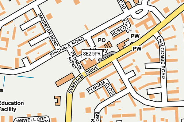 SE2 9PR map - OS OpenMap – Local (Ordnance Survey)