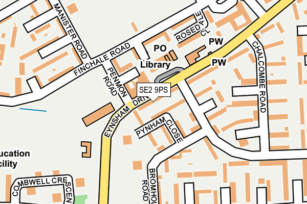 SE2 9PS map - OS OpenMap – Local (Ordnance Survey)