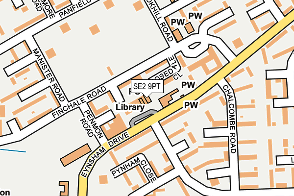 SE2 9PT map - OS OpenMap – Local (Ordnance Survey)