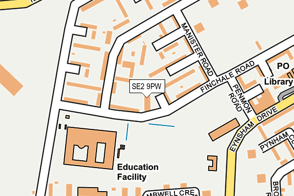 SE2 9PW map - OS OpenMap – Local (Ordnance Survey)