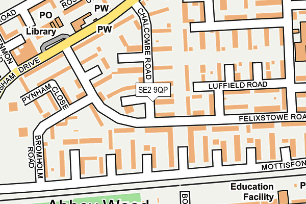 SE2 9QP map - OS OpenMap – Local (Ordnance Survey)