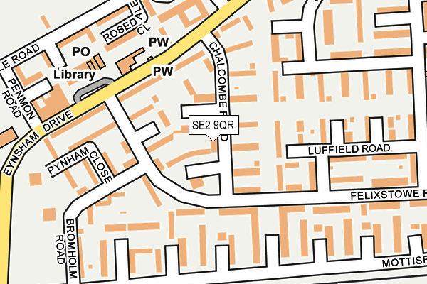 SE2 9QR map - OS OpenMap – Local (Ordnance Survey)