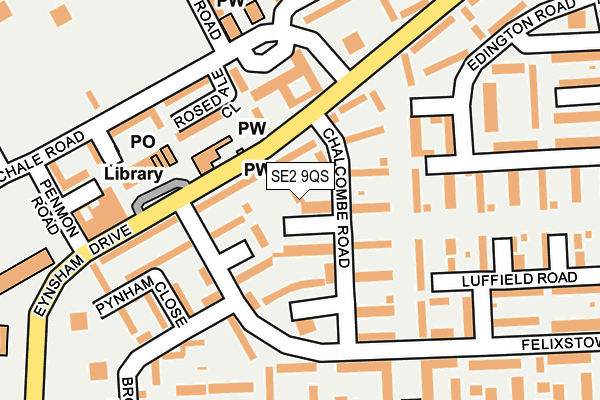 SE2 9QS map - OS OpenMap – Local (Ordnance Survey)