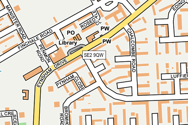 SE2 9QW map - OS OpenMap – Local (Ordnance Survey)