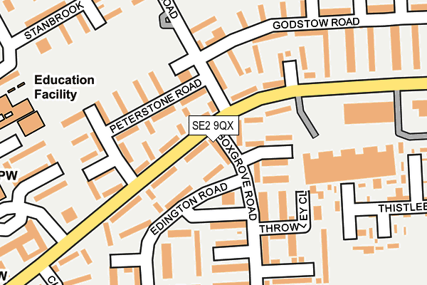 SE2 9QX map - OS OpenMap – Local (Ordnance Survey)