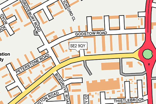 SE2 9QY map - OS OpenMap – Local (Ordnance Survey)