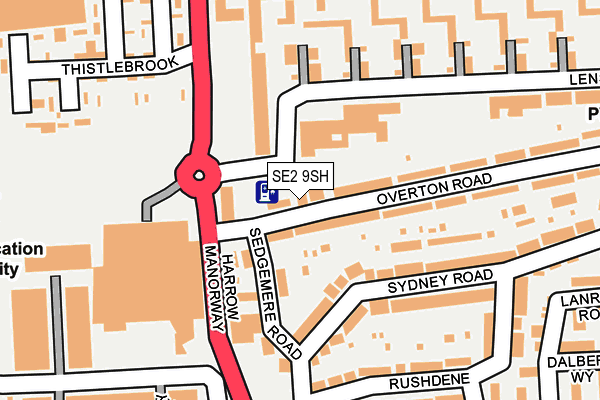 SE2 9SH map - OS OpenMap – Local (Ordnance Survey)