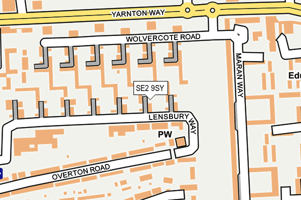 SE2 9SY map - OS OpenMap – Local (Ordnance Survey)