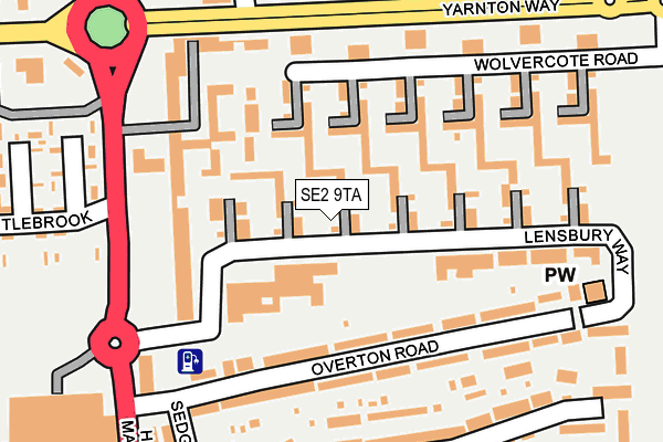 SE2 9TA map - OS OpenMap – Local (Ordnance Survey)